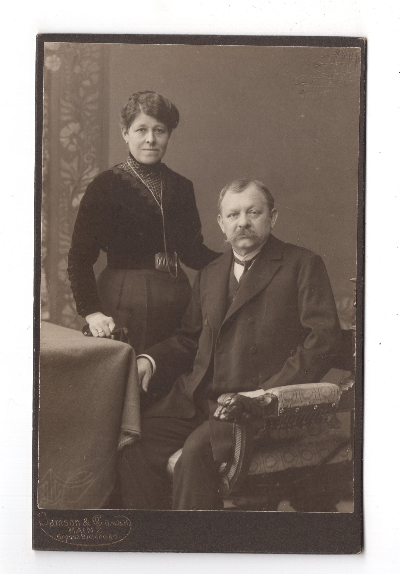 Fotografie Feines Paar - Mainz 1900er / CAB X-23