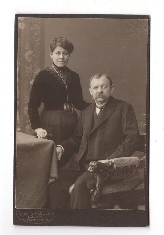 Fotografie Feines Paar - Mainz 1900er / CAB X-23