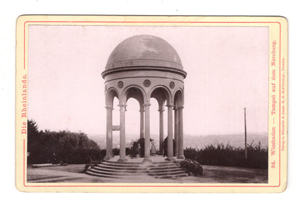 Fotografie Wiesbaden / Tempel auf dem Neroberg - 1890er / CAB V-21
