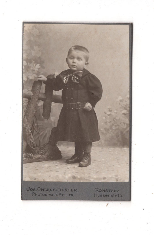 Fotografie Niedlicher kleiner Junge - Konstanz 1900er / CDV M1-17