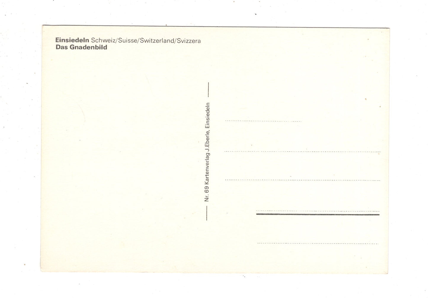 Ansichtskarte Einsiedeln / Gnadenbild / Schweiz