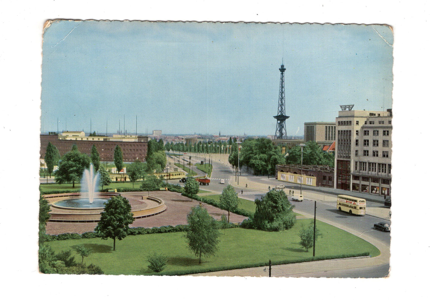 Ansichtskarte Berlin / Reichskanzlerplatz mit Funkturm