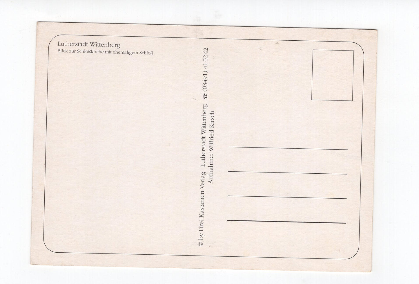 Ansichtskarte Lutherstadt Wittenberg / Schlosskirche mit ehem. Schloss