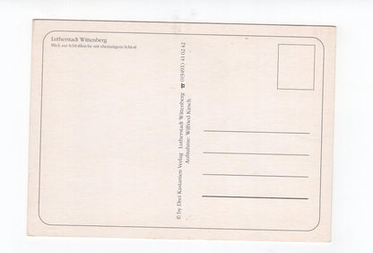 Ansichtskarte Lutherstadt Wittenberg / Schlosskirche mit ehem. Schloss