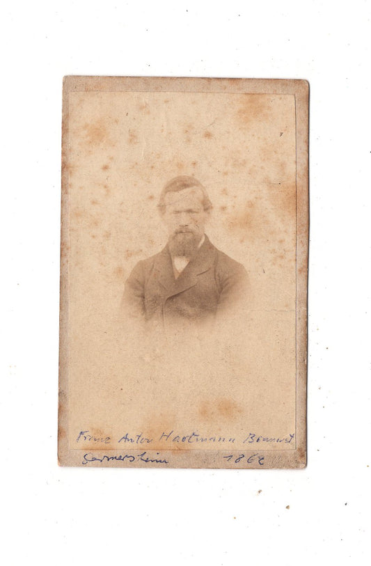 Fotografie Herrenportrait / Franz Anton Hartmann aus Germersheim - 1860er