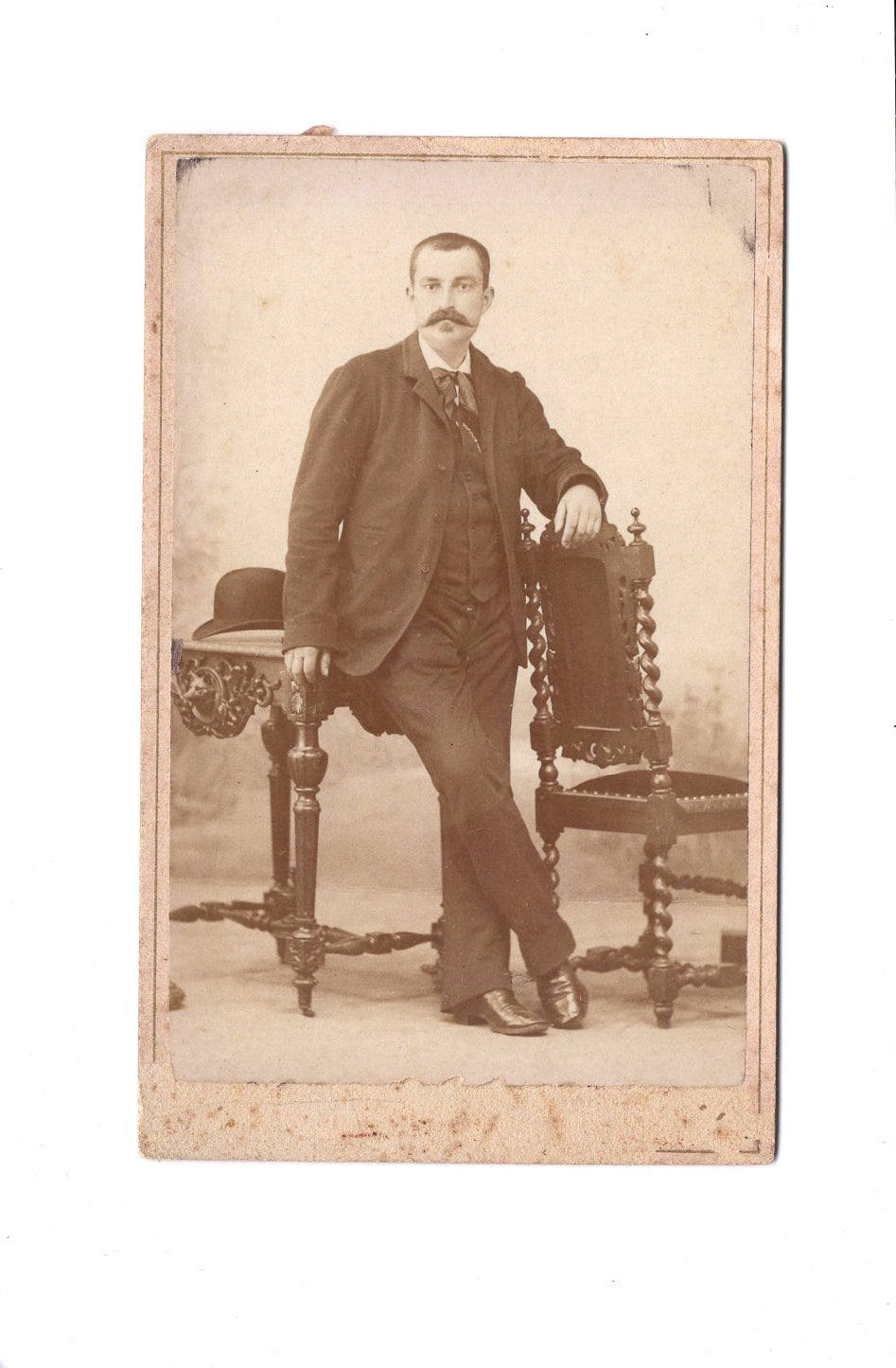 Fotografie Feiner Herr - Strasbourg Straßburg 1880er