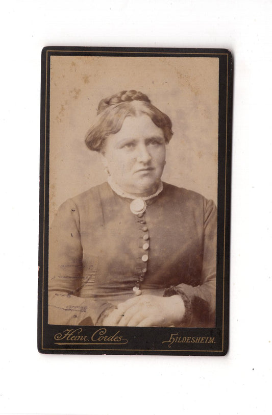 Fotografie Damenportrait - Hildesheim 1880er / CDV C1-14