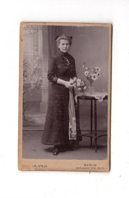 Fotografie Feines junges Mädchen - Berlin um 1900 / CDV M1-37