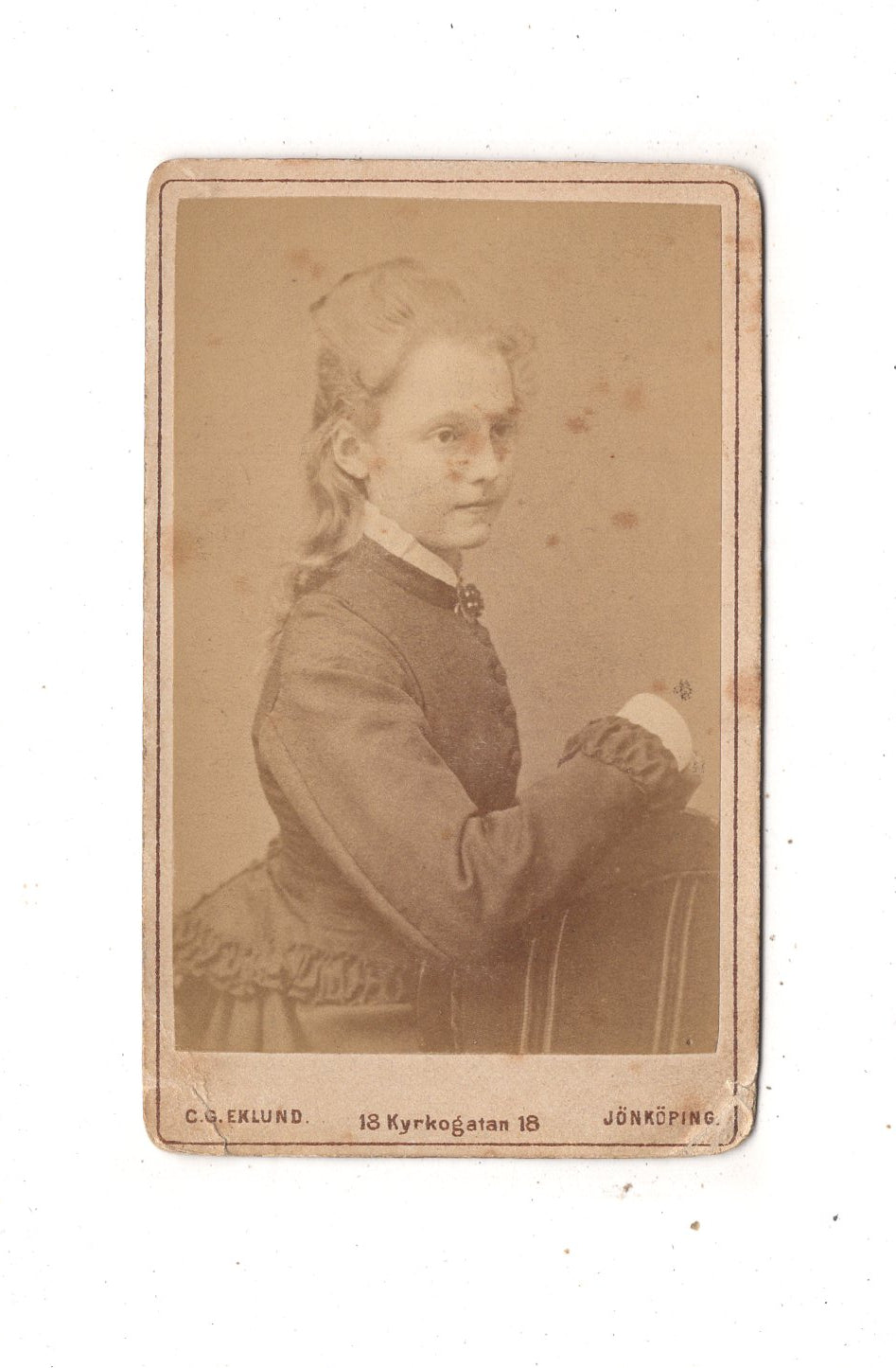 Fotografie Feines junges Mädchen - Jönköping 1870er
