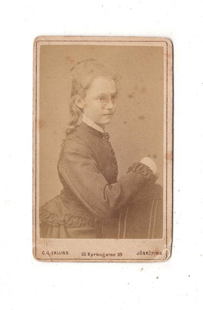 Fotografie Feines junges Mädchen - Jönköping 1870er