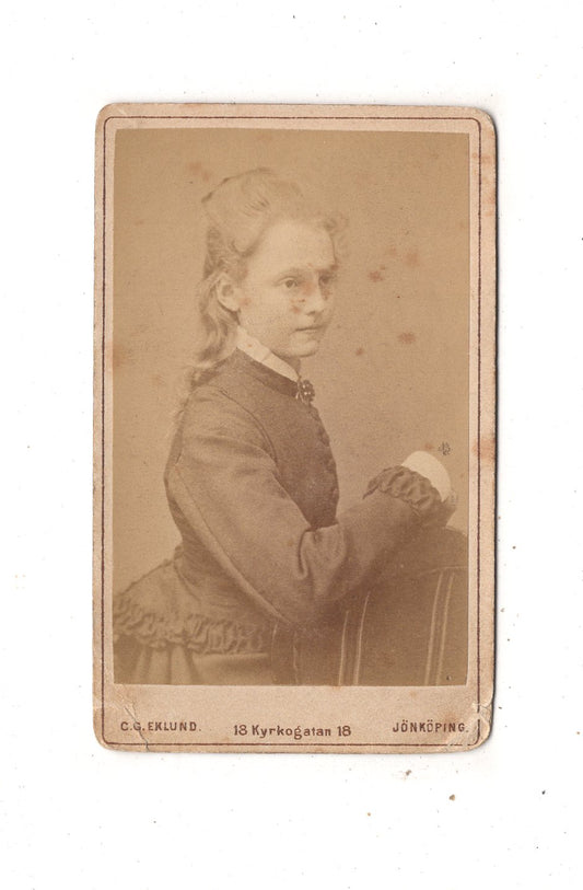 Fotografie Feines junges Mädchen - Jönköping 1870er