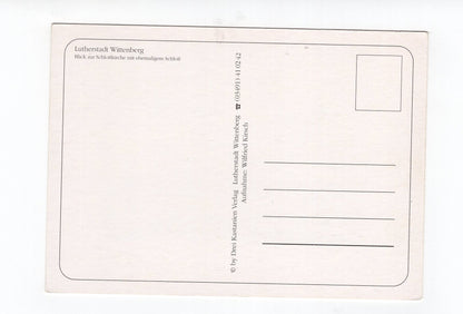 Ansichtskarte Lutherstadt Wittenberg / Schlosskirche mit ehem. Schloss