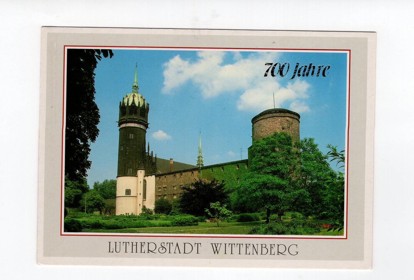 Ansichtskarte 700 Jahre Lutherstadt Wittenberg / Schloss