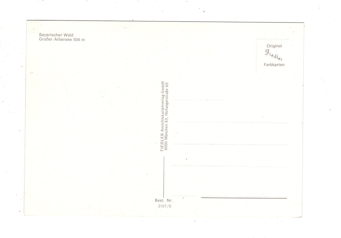 Ansichtskarte Großer Arbersee / Bayerischer Wald / K1-51