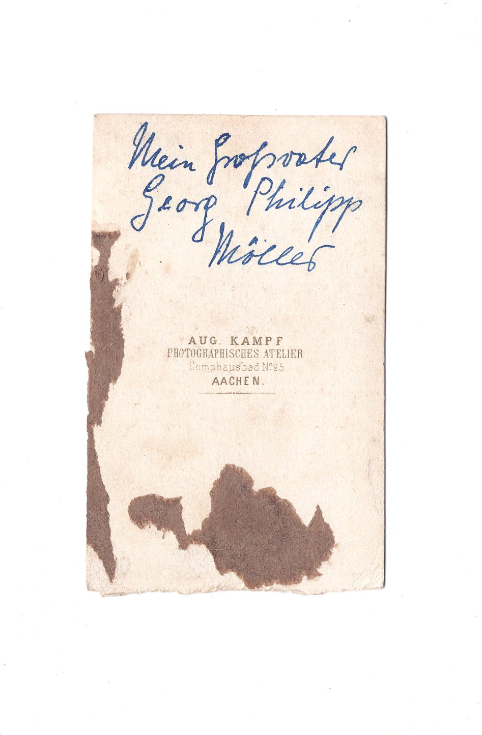 Fotografie Feiner Herr / Georg Philipp Möller - Aachen 1860er