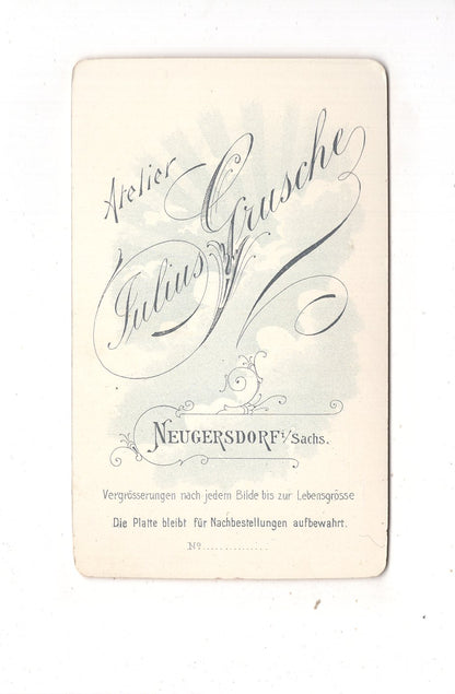 Fotografie Feines junges Mädchen - Neugersdorf um 1900 / CDV M1-37