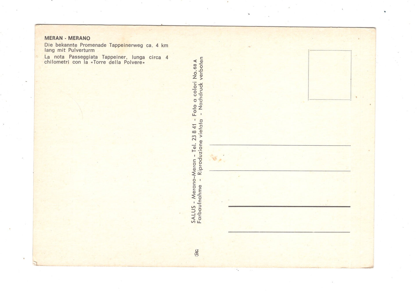 Ansichtskarte Merano Meran / Tappeinerweg / Italien / N1-57