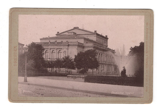 Fotografie Dresden / Neustädter Theater - 1887 / CAB V-21