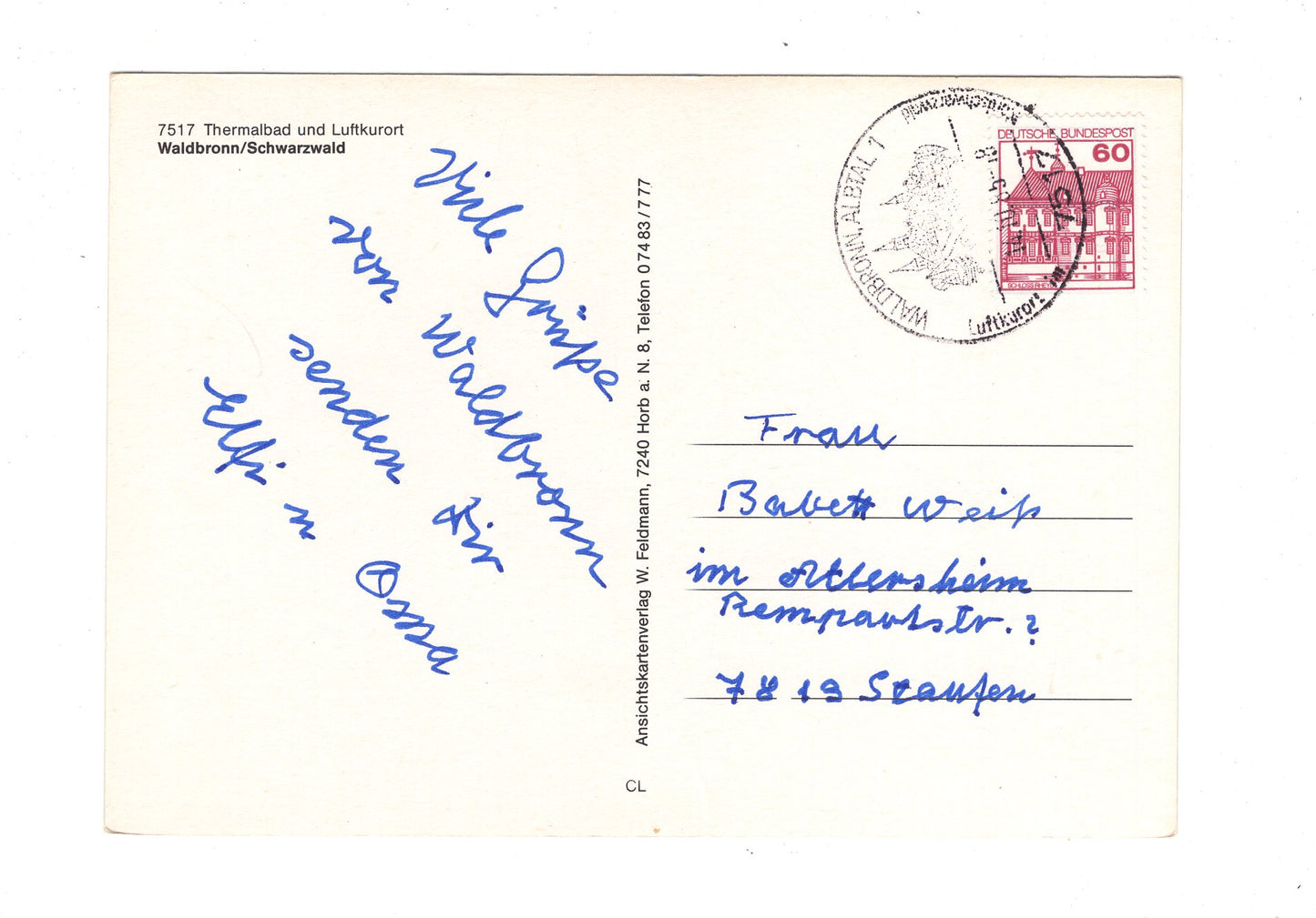 Ansichtskarte Waldbronn / Schwarzwald / G1-67