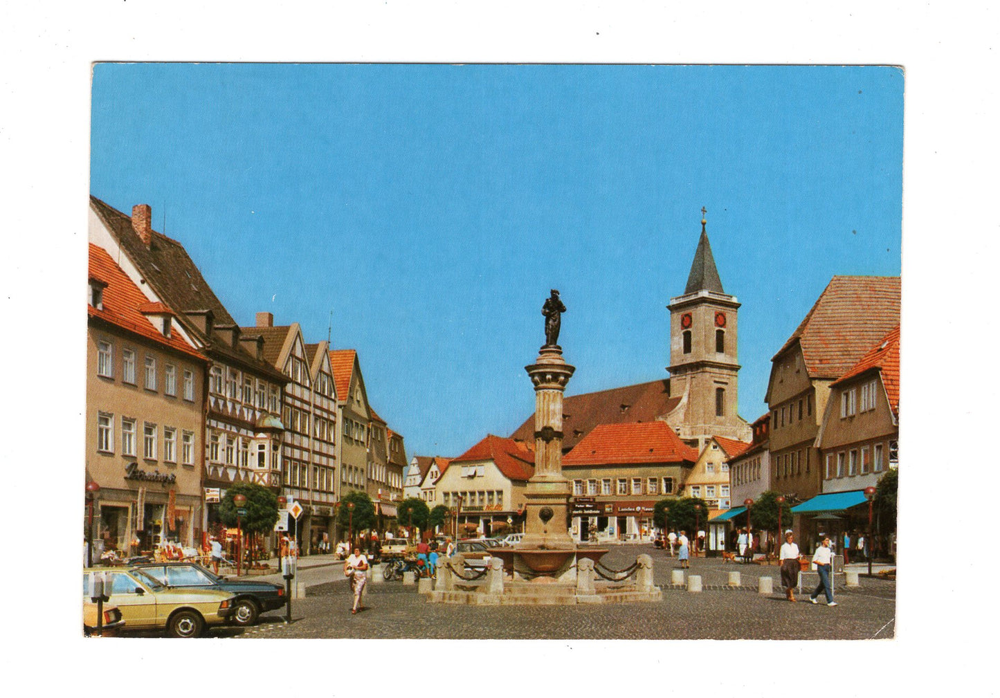Ansichtskarte Bad Neustadt an der Saale / Marktplatz
