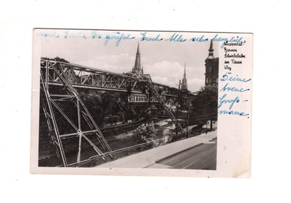 Ansichtskarte Wuppertal-Barmen / Schwebebahn am Neuen Weg / J1-58