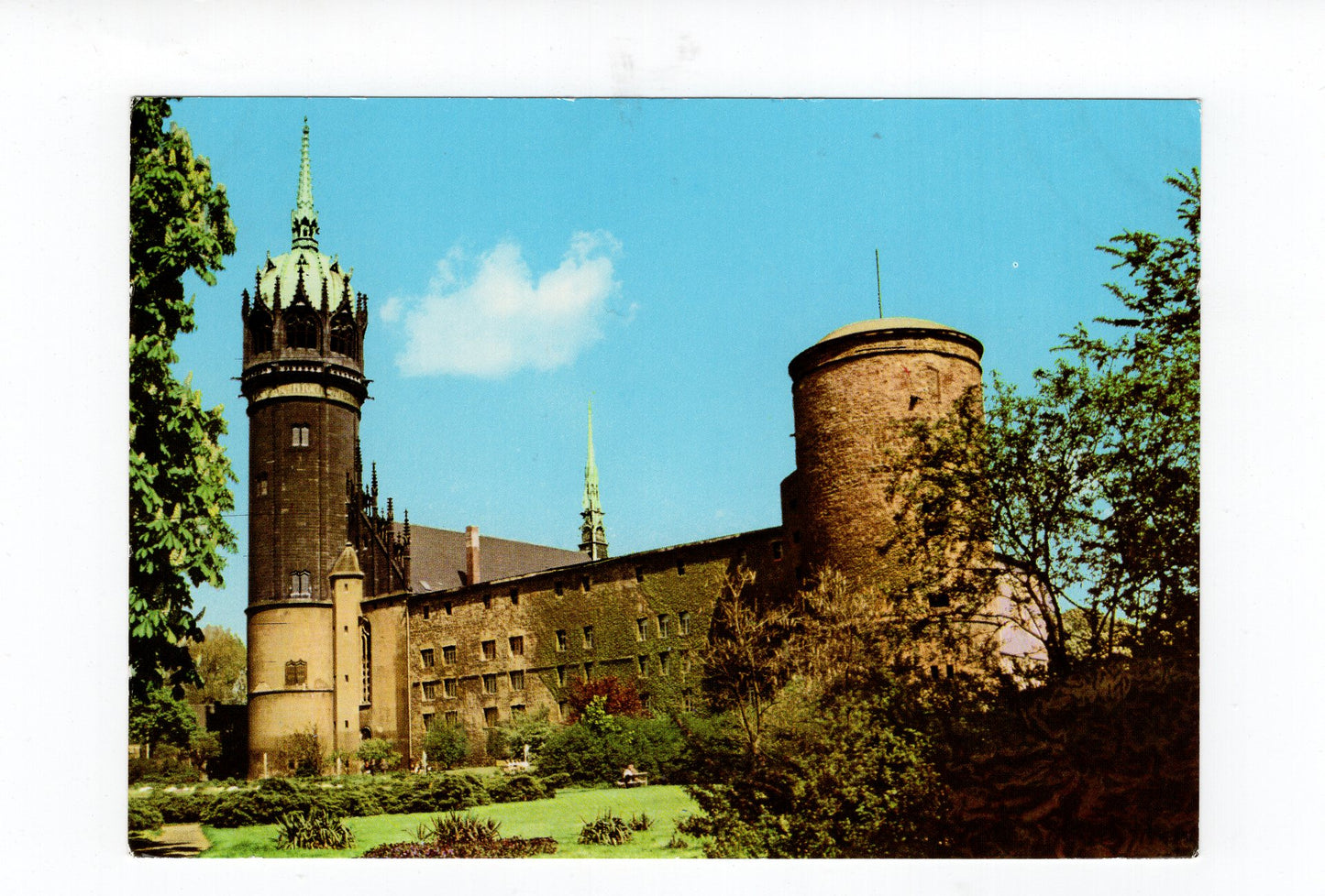 Ansichtskarte Lutherstadt Wittenberg / Schloss und Schlosskirche
