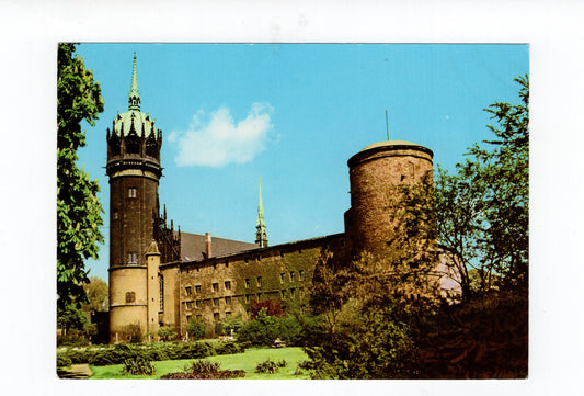 Ansichtskarte Lutherstadt Wittenberg / Schloss und Schlosskirche