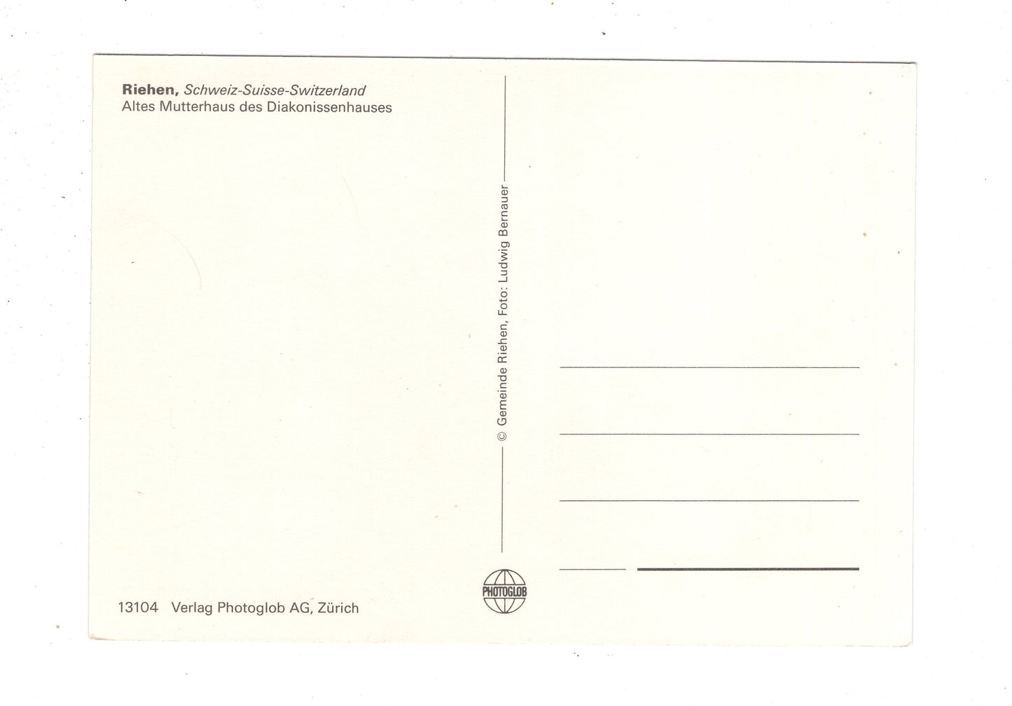 Ansichtskarte Riehen / Mutterhaus des Diakonissenhauses / Schweiz