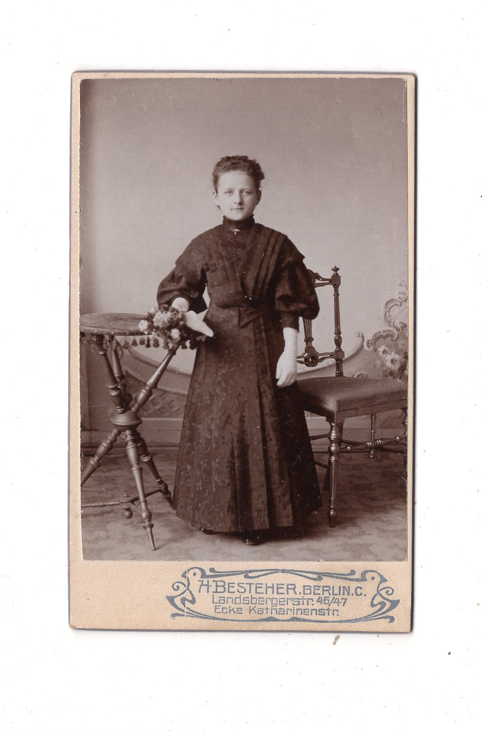 Fotografie Feines junges Mädchen - Berlin um 1900 / CDV M1-37