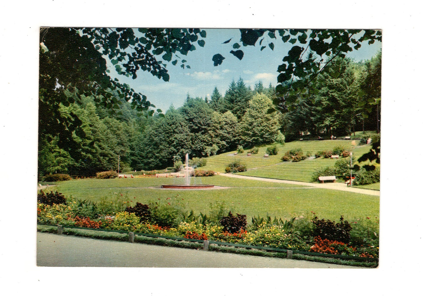 Ansichtskarte Bad Berneck im Fichtelgebirge / Im Kurpark