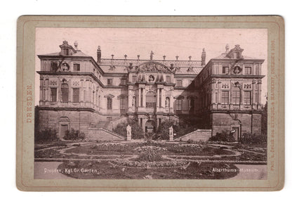 Fotografie Dresden / Kgl. Gr. Garten / Altertums-Museum - 1886 / CAB V-21