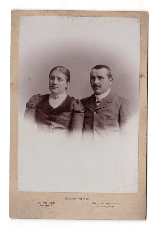 Fotografie Feines Paar - Meiningen / Hildburghausen 1902-03 / CAB X-23
