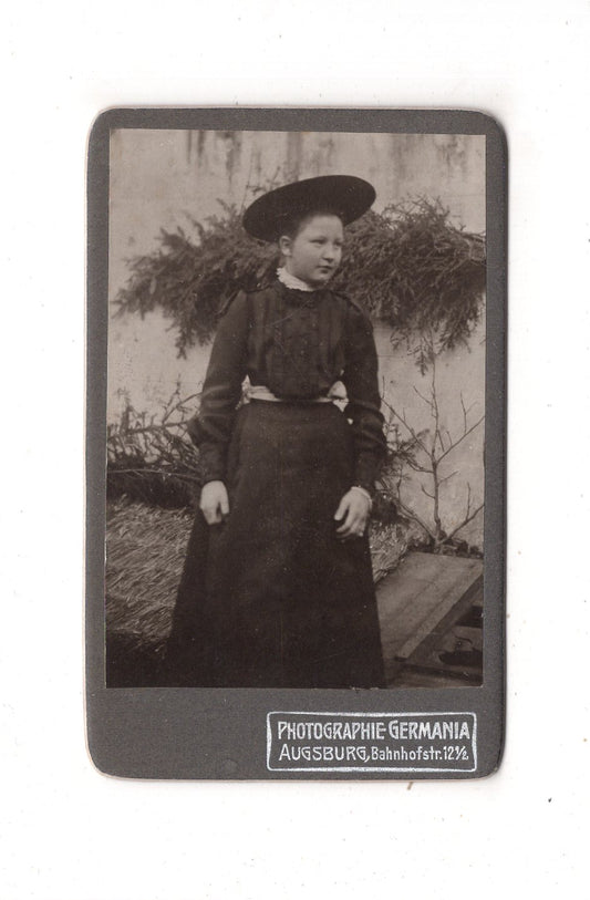Fotografie Feines junges Mädchen - Augsburg 1900er / CDV M1-37