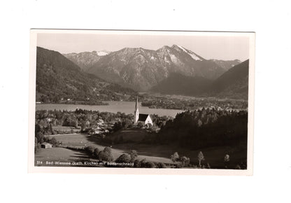 Ansichtskarte Bad Wiessee / Kath. Kirche / mit Bodenschneid