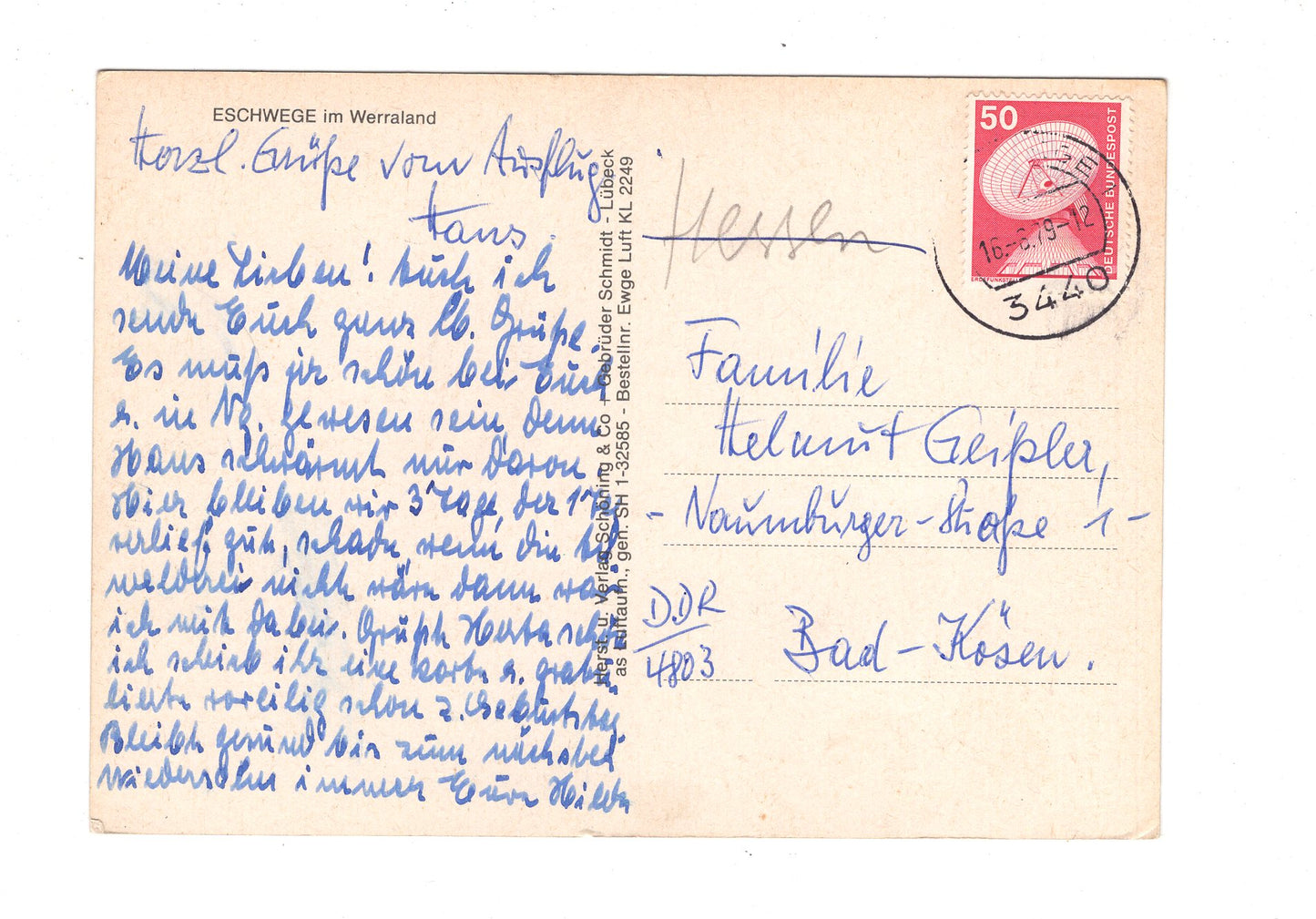 Ansichtskarte Eschwege im Werraland / H1-64