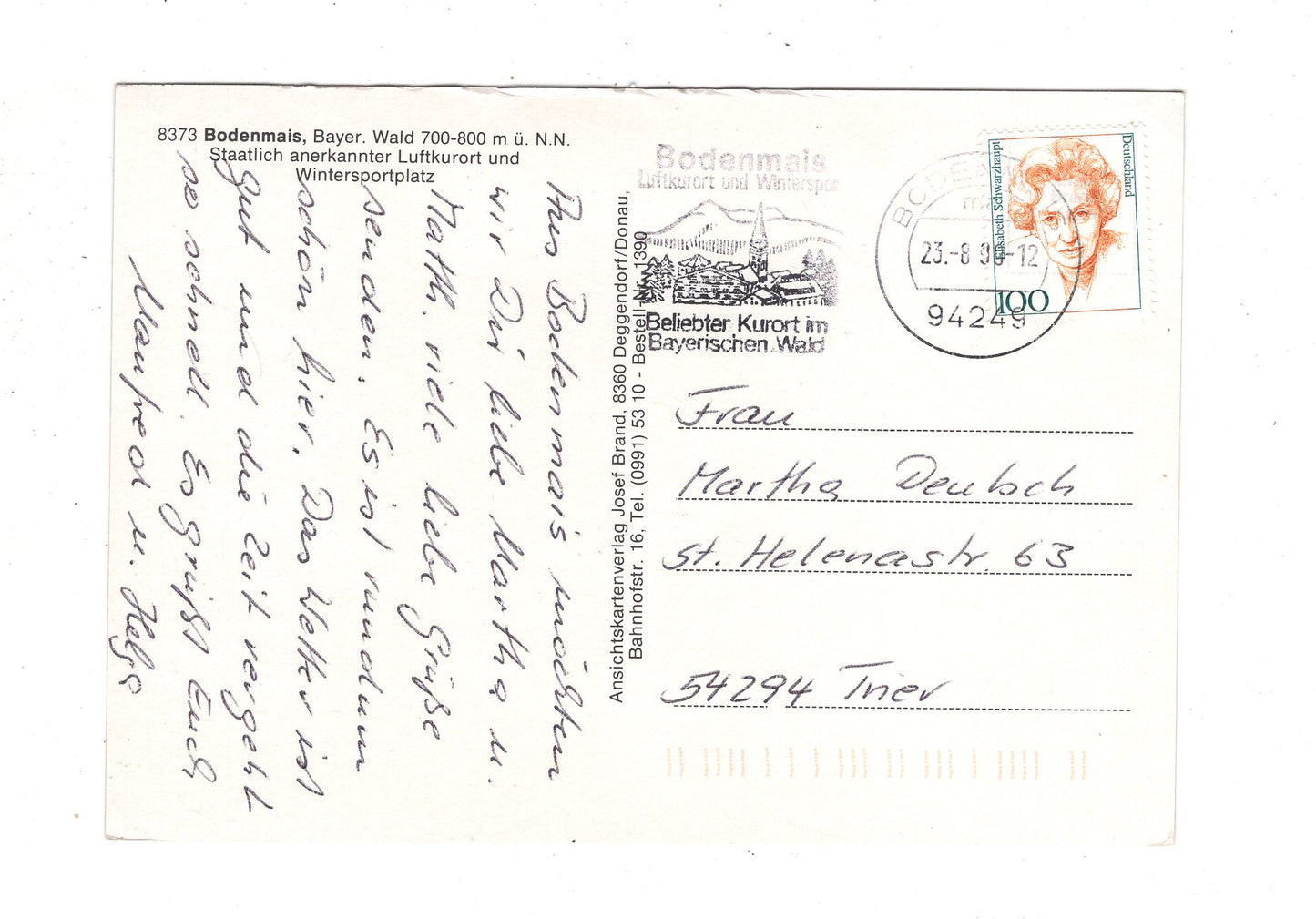 Ansichtskarte Bodenmais / Bayerischer Wald / Marktplatz +++ / K1-51