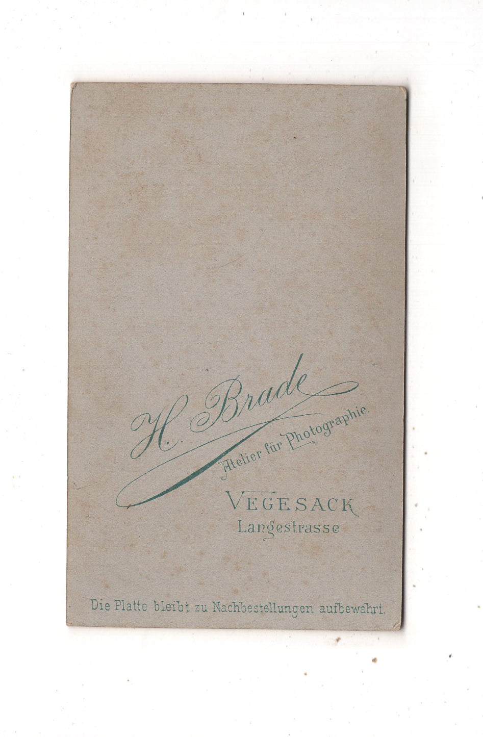 Fotografie Damenportrait - Vegesack 1890er