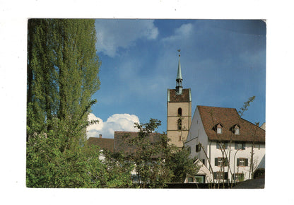 Ansichtskarte Riehen / Dorfkirche mit Meierhof / Schweiz