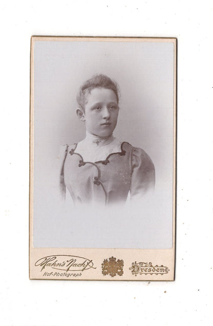 Fotografie Feines junges Mädchen - Dresden 1890er