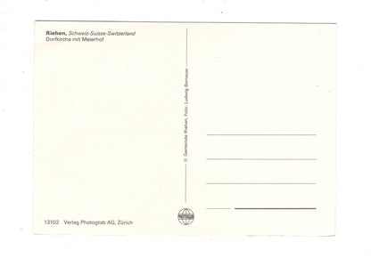 Ansichtskarte Riehen / Dorfkirche mit Meierhof / Schweiz