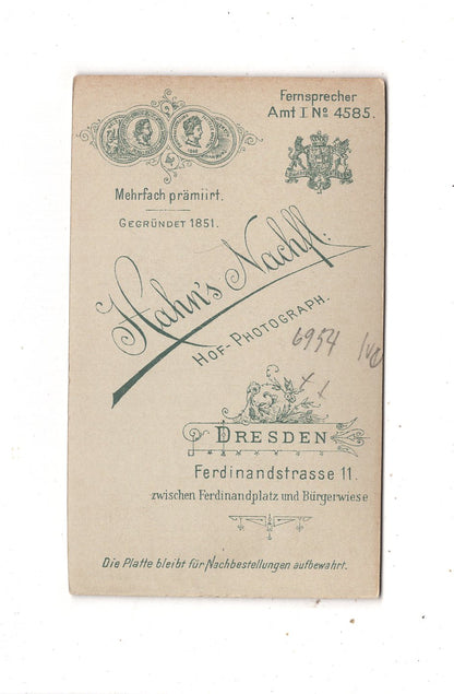 Fotografie Feines junges Mädchen - Dresden 1890er