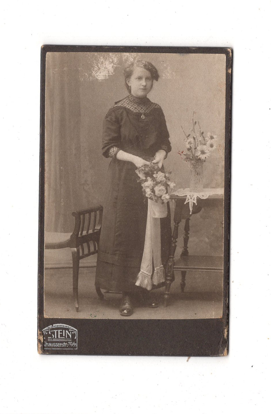 Fotografie Feines junges Mädchen - Berlin um 1910 / CDV M1-37