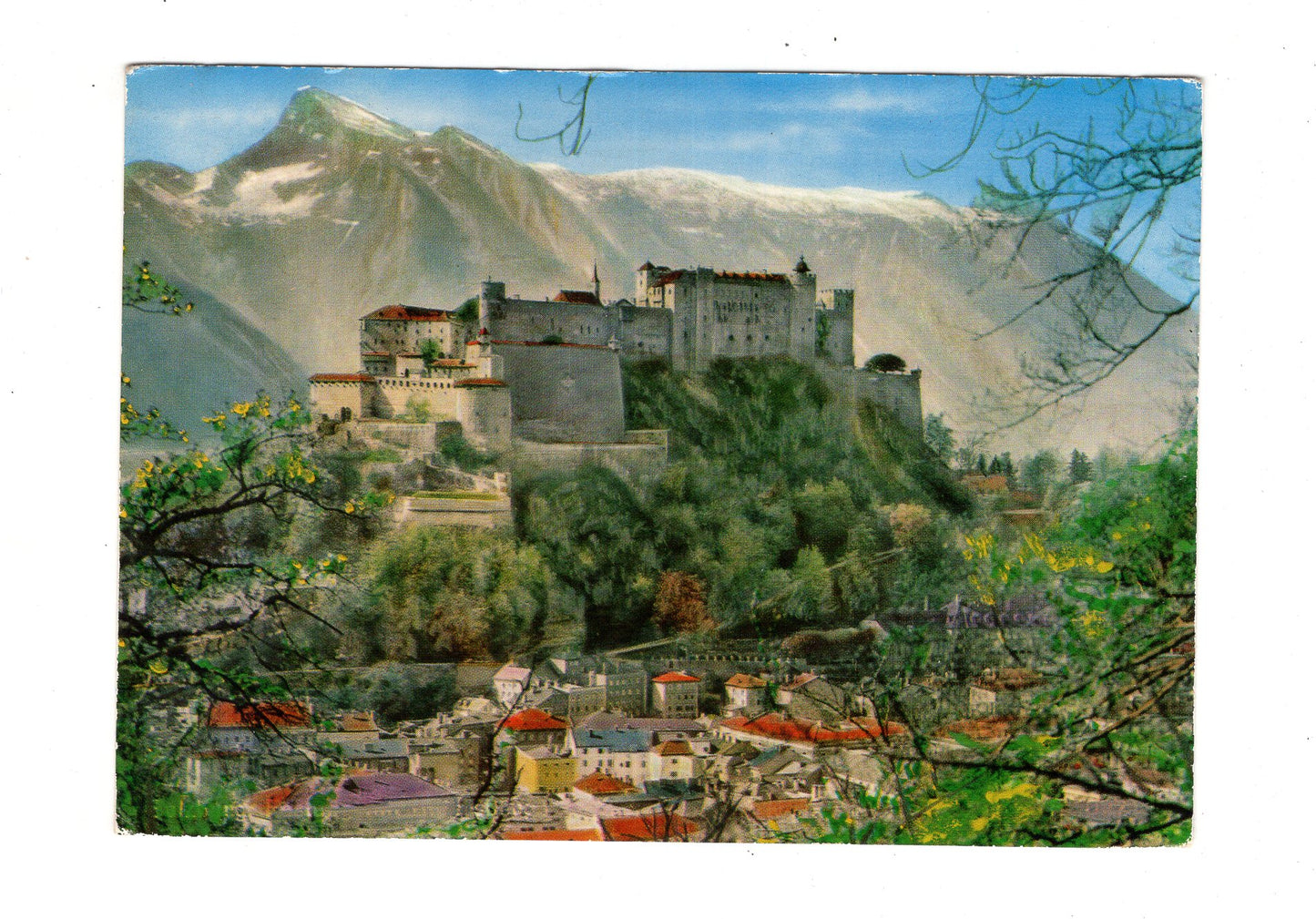 Ansichtskarte Salzburg / Festung gegen Untersberg / Österreich
