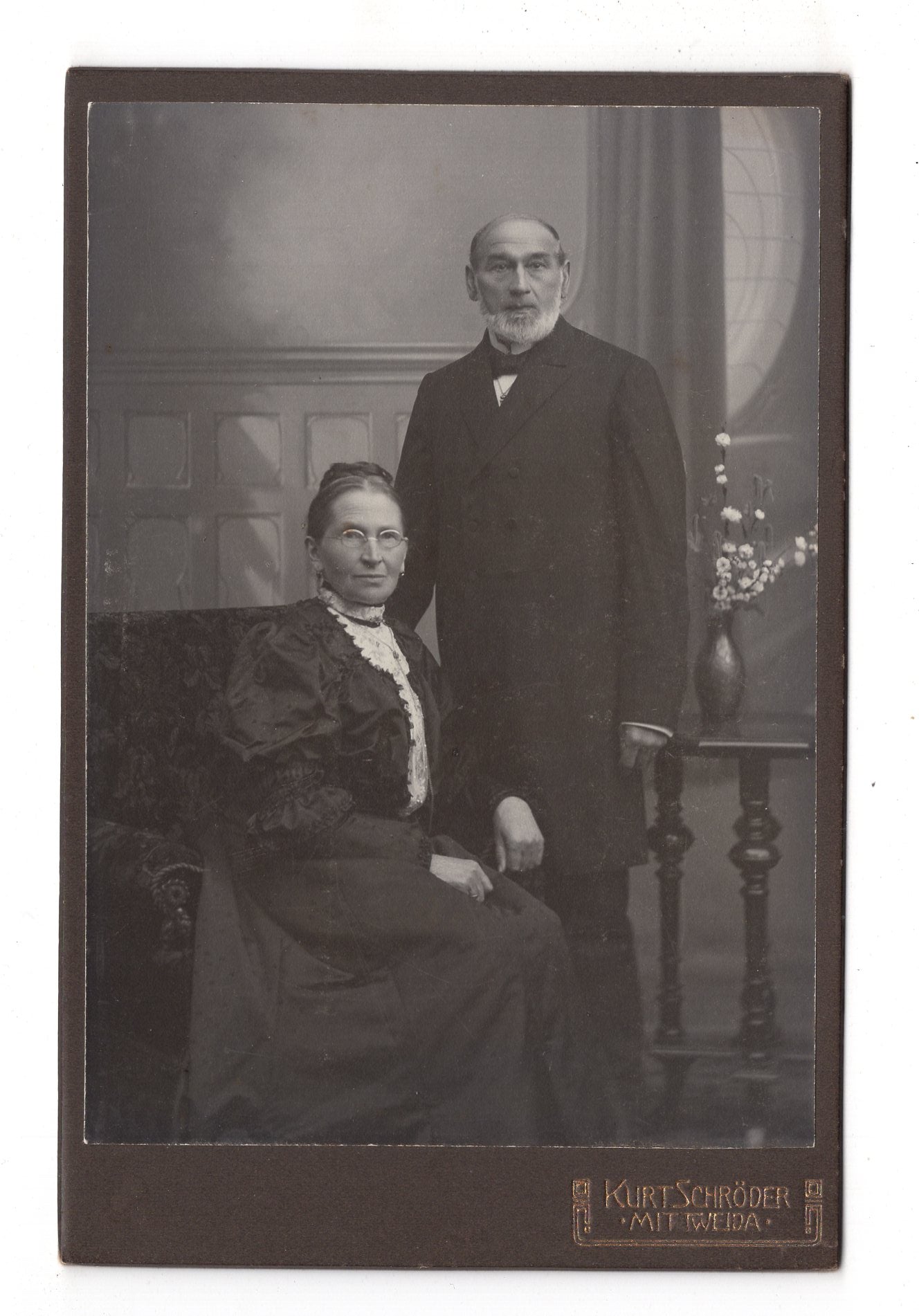 Fotografie Feines Paar - Mittweida 1900er / CAB X-24