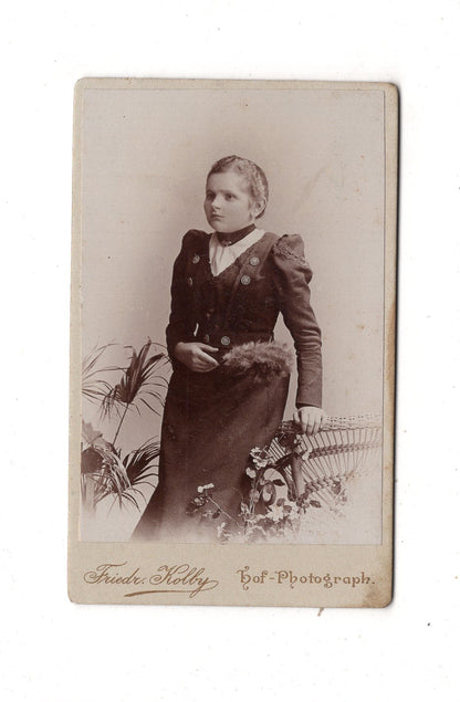 Fotografie Feines junges Mädchen - Plauen 1899 / CDV M1-37