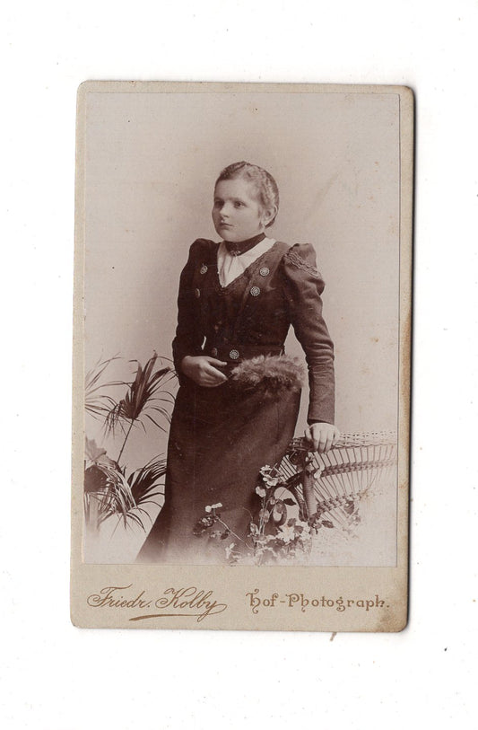 Fotografie Feines junges Mädchen - Plauen 1899 / CDV M1-37