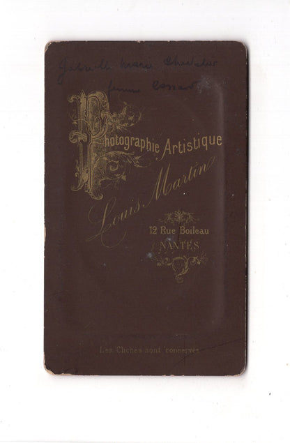 Fotografie Damenportrait - Nantes 1880er / CDV C1-14