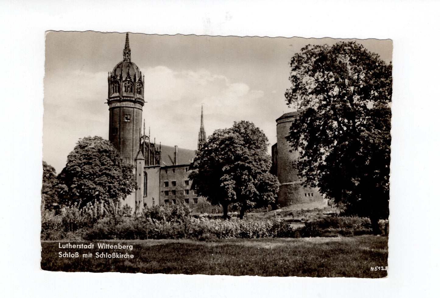 Ansichtskarte Lutherstadt Wittenberg / Schloss mit Schlosskirche