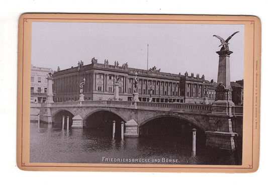 Fotografie Berlin / Friedrichsbrücke und Börse - 1890er