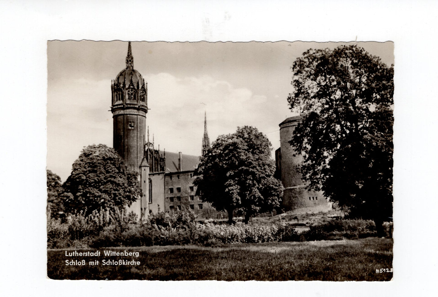 Ansichtskarte Lutherstadt Wittenberg / Schloss mit Schlosskirche